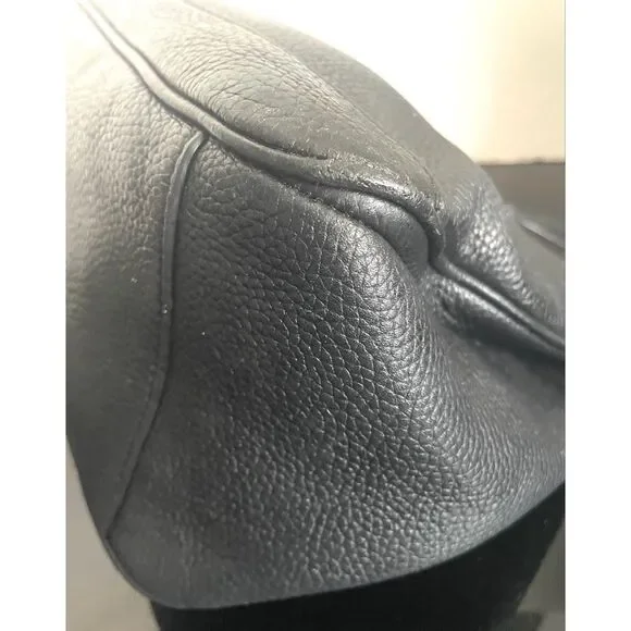 Tory Burch Medium Shoulder Chain Bag Black Leather Handbag with Gold Accents - Picture 13 of 14